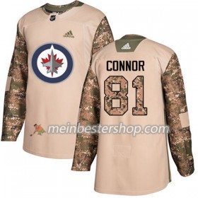 Winnipeg Jets Kyle Connor 81 Adidas 2017-2018 Camo Veterans Day Practice Trikot Authentic - Herren